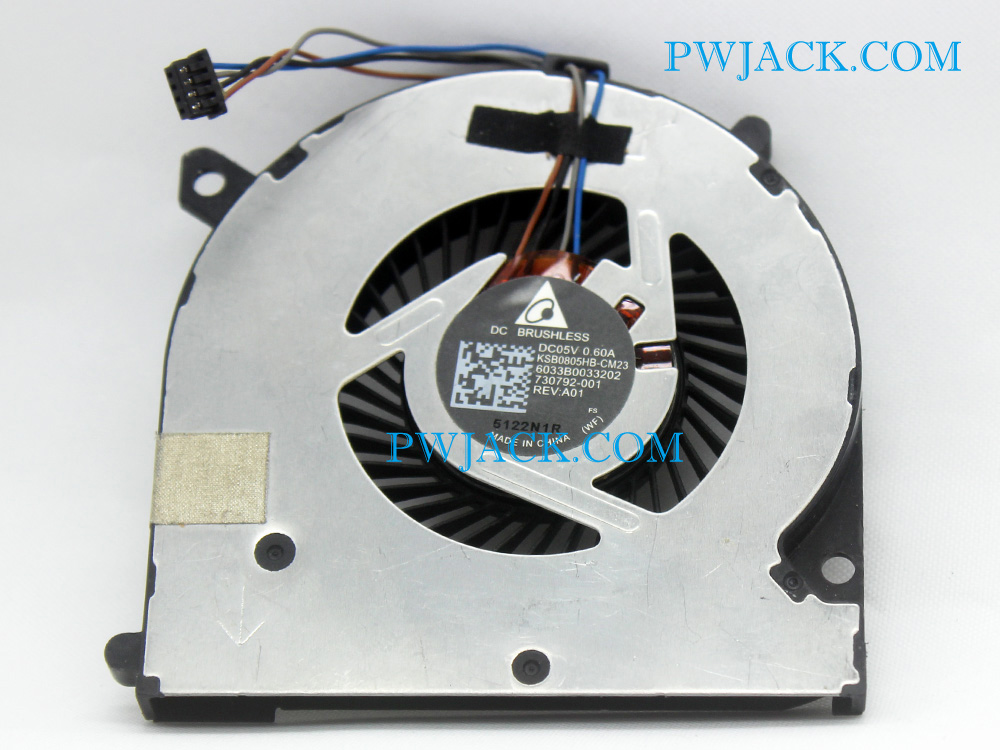 (image for) 730792-001 Fan for HP EliteBook 740 745 750 755 840 850 ZBook 14 15u G1 G2 6033B0033202 KSB0805HB-CM23